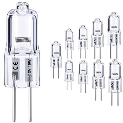 Vinaco G4 Halogen Bulb 12V 10W 2800K Warm White for Cabinet Lighting