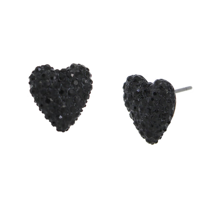 Betsey Johnson Heart Stud Earrings