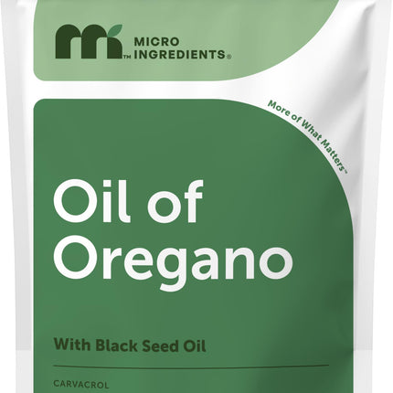 Micro Ingredients Oil of Oregano Softgels with Black Seed Oil, 450 Count | 2-in-1 Oregano Oil & Black Seed Oil Complex | 4X Strength Carvacrol & Thymoquinone Formula* | Non-GMO
