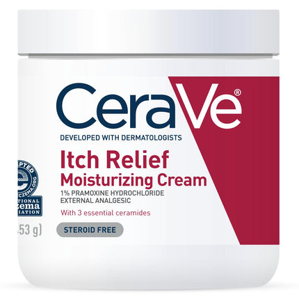 CeraVe Moisturizing Cream for Itch Relief, Anti Itch Cream, 16oz