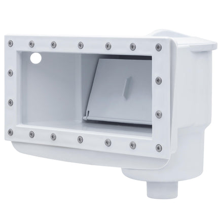 Rx Clear Heavy Duty Wide-Mouth Complete Thru-Wall Skimmer Kit for Above-Ground Swimming Pool | Made of Non-Corrosive Abs Plastic | Chemical Resistant | White
