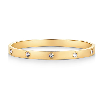 PAVOI CZ Waterproof Bangle Bracelet, 14K Gold Plated, Yellow Gold, 6.5IN