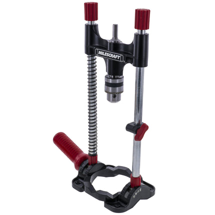 Milescraft 1318 DrillMate Portable Drillling Guide – Precision Drilling Jig Attachment for Drilling Angled or Straight Holes, Adjustable Drill Guide Attachment, Portable Drill Press with 3/8” Chuck