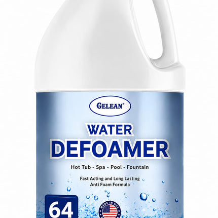 Hot Tub Defoamer - Pool, Fountain, Spa Anti Foam Defoamer -1/2 Gallon (64 oz.)- Eco Friendly & Safe Water Anti Foam - Quickly Removes & Prevents Foam - Silicone Emulsion HotTub Chemicals Made in USA,