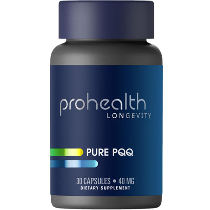 Pure PQQ, Pyrroloquinoline Quinone, 40 mg, Extra Strength | New Mitochondria Boost | Healthy Aging | Protects Against Free Radicals | Third-Party Tested | 30 Capsules