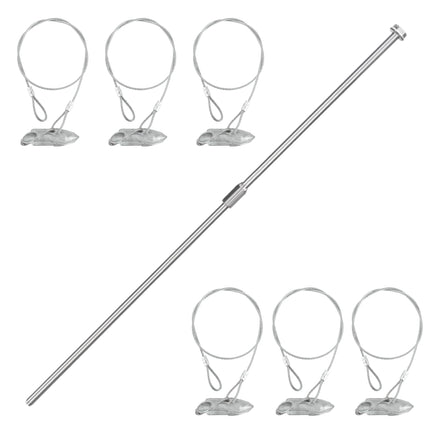 6 Pack Ground Earth Anchors with Drive Steel Stool - Easy Hook Anchor with 30" Long x 1/8" Cable, Ideal for Securing Shed, Fence, Green House, Swing Set and More.