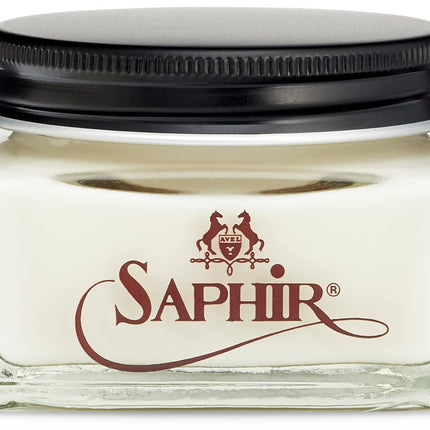 SAPHIR Medaille d'Or Pommadier Cream 75ml – Natural Cream Leather Shoe Polish, Leather Conditioner for Boots, Handbags - Neutral