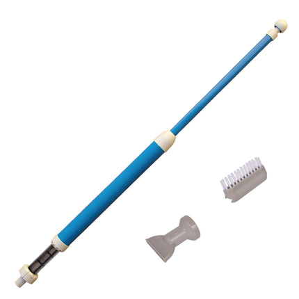 GAME Manual Handheld Pool Vacuum - New and Improved Pump Action Pool Cleaner for Above Ground & In-Ground Pools, Includes Nozzle & Brush Attachments