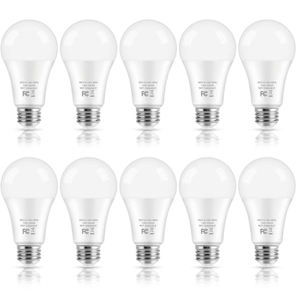 LED Light Bulbs, 100 Watt Equivalent A19 LED Bulbs, 13W 3000K Soft White 1500 Lumens Non-Dimmable Bright E26 Edison Medium Screw Bulbs for Home Bedroom Kitchen Living Room Office Lamp, 10-Pack