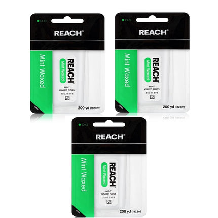 Reach Mint Waxed Floss, 200 Yd (Pack of 3)
