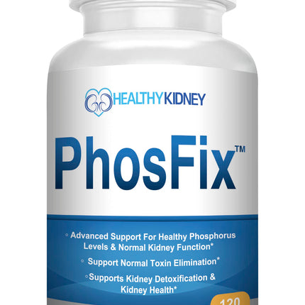 PhosFix 120 Pills Phosphorus Binder with Chitosan for Supporting Normal Phosphorus Levels and Kidney Health. Renal Supplement Optimal Health