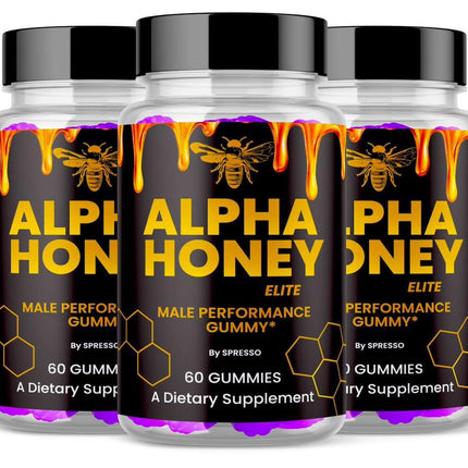 (3 Pack) Alpha Honey Gummies, Official Alpha Honey Supplement Gummys with Premium Ingredients, Advanced Formula Support Overall Health & Wellness Reviews (180 Gummies)