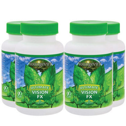 Youngevity Ultimate Vision FX™ - Eye Vitamin & Mineral Supplement Blend - Lutein, CoQ10, Vitamins A, C, E, Zinc, Chromium, Selenium for Eye Health (60 Capsules - 4 Pack)