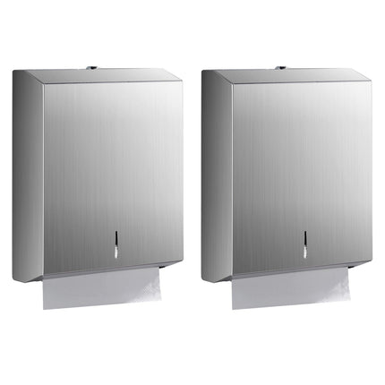Paper Towel Dispenser Wall Mount - Multifold Trifold Paper Towel Dispensers, Large Capacity Stainless Steel Tissue Holder, Suitable for Bathrooms and Public Places