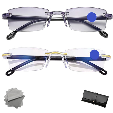 2026 Self Intelligent Dual Focus Glasses, Adjustable Auto Focus Eyeglasses with Case and Glasses Cloth for Women Men (2PCS-A)