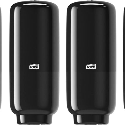 Tork Intuition Sensor Skincare Dispenser Black S4, for Hand Soap and Hand Sanitizer, Elevation Range, 571608 (Pack of 4)