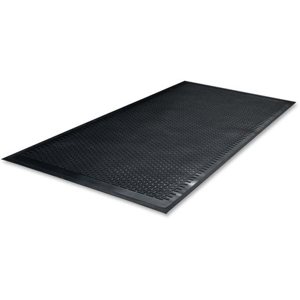 Guardian 14040600 Clean Step Scraper Outdoor Floor Mat, Natural Rubber, 4'x 6', Black, Ideal for Any Outside entryway, Scrapes Shoes Clean of Dirt and Grime