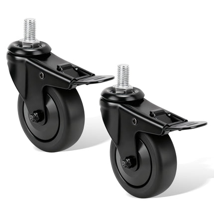 goduog 2-Pack 74064 Grill Locking Caster Wheel for Pit Boss - 3" 74064 Grill Stem Caster Replacement for Pit Boss Pro Series 1100, Austin XL Parts, Pit Boss 820, Navigator 850, Louisiana Grill