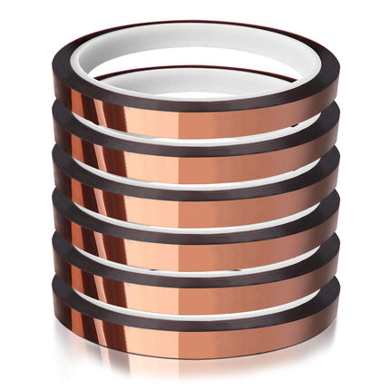 MEBMIK Heat Tape for Sublimation Transfer, Heat Resistant/Press, Adhesive Transfer Tape, Thermal, No Residue, 6 Rolls 10mm x33m(108ft)