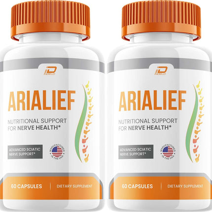 Arialief Capsules, Arialief Advanced Supplement, All Natural Formula to Maintain Healthy Levels, Maximum Strength Daily Formula, Arialif Capsules Reviews (2 Pack - 120 Capsules)