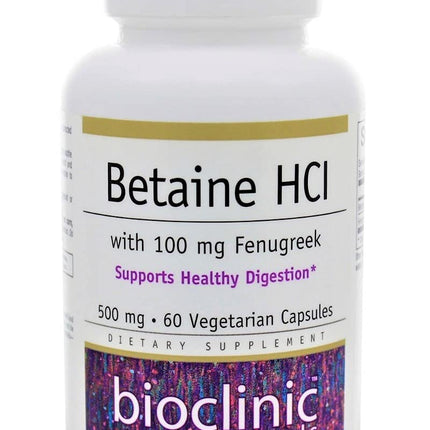 Bioclinic Naturals - Betaine HCL with Fenugreek 60 Veggie Capsules by Bioclinic Naturals