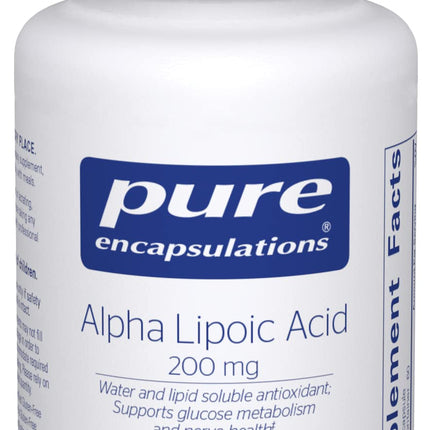 Pure Encapsulations Alpha Lipoic Acid 200 mg - 200mg ALA - Liver & Antioxidant Support* - for Nerve Health & Carb Metabolism - Vegan & Non-GMO Supplement - 60 Capsules
