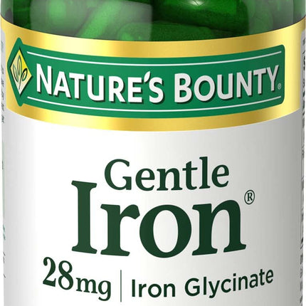 Nature's Bounty Gentle Iron 28 mg 90 Capsules (Pack of 3)