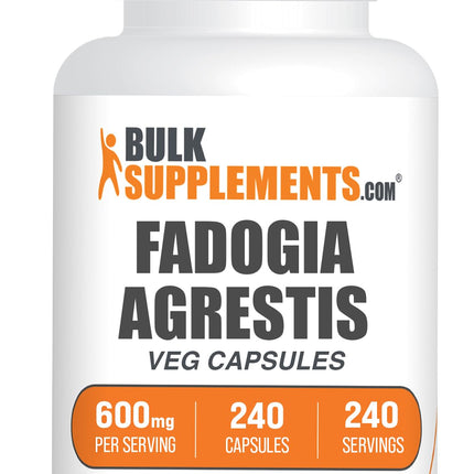 BulkSupplements.com Fadogia Agrestis 600mg Capsules – Energy Boost, Vegan, 1 Capsule per Serving, 240 Veg Capsules (Pack of 1)