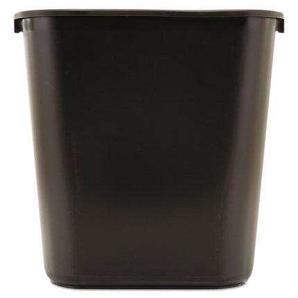 Rubbermaid Commercial Products Deskside Wastebasket/Trash Can, 3.25-Gallon/13-Quart, Black, Small, for Bedroom/Bathroom/Office, Fits Under Desk/Sink/Cabinet
