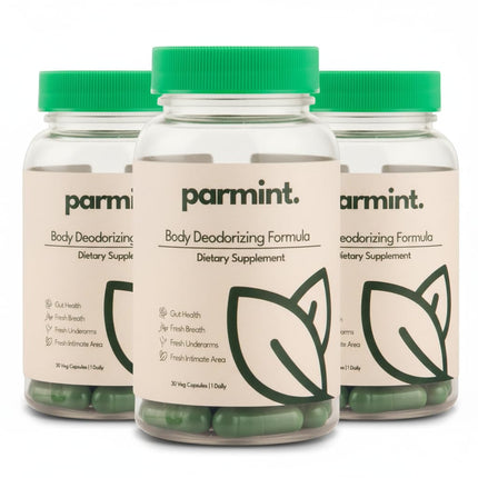 Whole Body Natural Deodorizing Supplement, Vegan & Organic Internal Freshness Capsules for Underarms Odor, Bad Breath, Old People Smell, Feet Odor, Gluten Free, 90 Capsules 1 Daily (3-Month Supply)