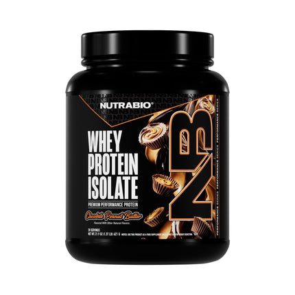 NutraBio 100% Whey Protein Isolate Protein Powder, 25g Protein with Complete Amino Acid Profile, Non-GMO, Soy & Gluten Free,Low Carb,Low Calorie Whey Protein Powder,Chocolate Peanut Butter,20 Servings