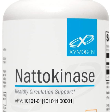 XYMOGEN Nattokinase - Cardiovascular & Vascular Wellness Support - 100 mg Nattokinase - Enzyme Formula - Vegan & Non-GMO - 60 Capsules