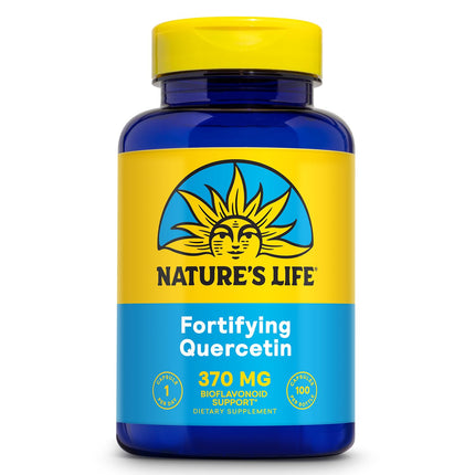 Nature's Life Fortifying Quercetin 370 mg - Bioflavonoid Support for Overall Wellness - Quercetin Supplements - Lab Verified - 100 Servings, 100 Vegetarian Capsules