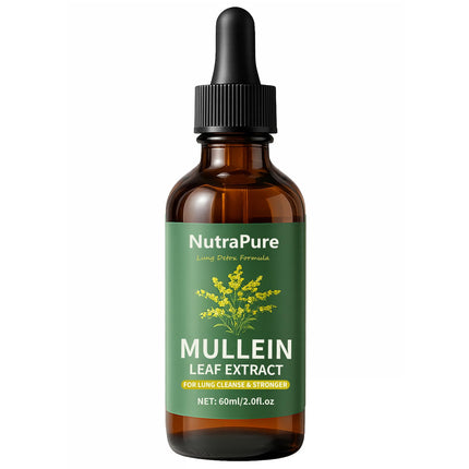 SCEZROB Nutrapure Mullein Extract Drops for Lung, Organic Mullein Leaf Supplement Support Lung Cleanse & Detox Health & Respiratory Comfort & Boosts Immune - 2.0fl.oz (1)
