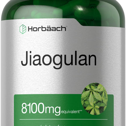 Horbäach Jiaogulan Capsules | 120 Count | Gynostemma Pentaphyllum Herbal Extract | Stamina and Endurance Supplement | Non-GMO, Gluten Free
