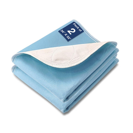 SOLOSHINE Bed Pads Washable Waterproof, 52" x 34" (2 Pack) Incontinence Bed Pads, Waterproof Mattress Protector & Washable Pee Pads, Perfect for Kids, Adults, The Elderly and Pets
