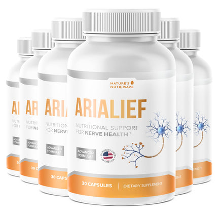 Nature’s NutriWave Arialief – Natural Supplement for Overall Wellness and Comfort – Made in USA, Non-GMO, Easy to Take, 30 Capsules, 6 Month Supply