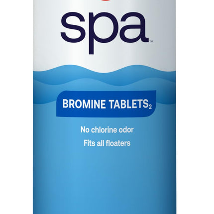 HTH Spa 86109 Bromine Tablets, Chemical Sanitizer for Spas & Hot Tubs - Fits All Floaters for Easy Application, Creates Soft Water Feel, No Chlorine Odor, Eliminates Bacteria & Algae, 2 lbs
