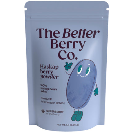 The Better Berry Co Haskap Berry Fruit Powder, Plant-Based Haskap Berry Powder, 30-Day Supply, Pure Haskap Berry Powder Extract, Very Rich with Anthocyanins, Inflammation Support, Product of Canada