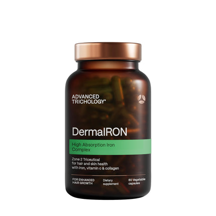 DermaIRON Iron Supplement for Women & Men – Gentle Iron for Low Ferritin & Anemia Support, Hair Thinning & Hair Loss Support, with Collagen & Vitamin C