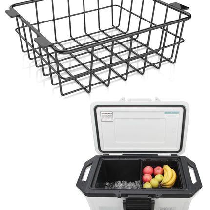 Wire Basket for Ninja FrostVault Hard Cooler & Wheeled Cooler - Heavy-Duty Organizer Rack for Efficient Storage, Dry-Goods Basket for Perfect for Camping Trips or Outdoor Parties, Black(L)