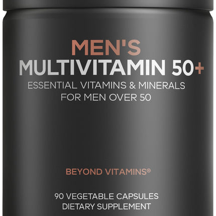 Codeage Men's Multivitamin 50+ Supplement - Essential Vitamins for Men Over 50 Years Old, Minerals, CoQ10, Turmeric, Saw Palmetto, Maca, Panax Ginseng, Probiotics & Botanicals - Non-GMO - 90 Capsules