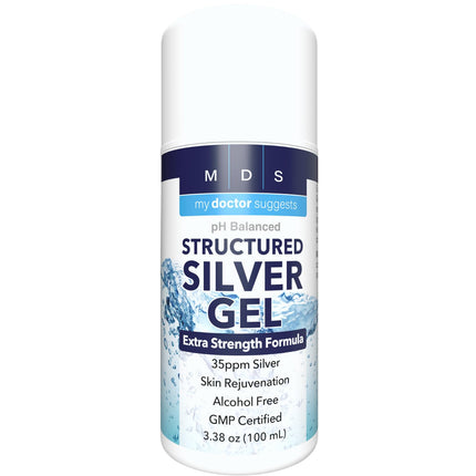 My Doctor Suggests Structured Colloidal Silver Gel Extra Strength - Topical Cooling - pH Balanced 35ppm Structured Silver Provides Soothing Relief of Burns & Skin Irritations