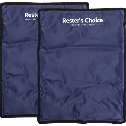 2 Pack Large Ice Packs for Injuries | 11" x 14.5" | Hot & Cold Pack | Reusable Gel Pack, Durable Construction, & Flexible When Frozen (Dark Blue, 11x14.5 Inch (Pack of 2))