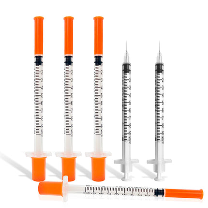 100 Pack Syringes with Needle, 1ml 30G 5/16 Inch 8mm Syringe