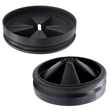 3 3/8" Garbage Disposal Splash Guard Sink Baffle QCB-AM Replacement for InSinkErator Evolution Series, Upgraded Funmit Removable Quiet Collar Drain Plugs, Garbage Disposer Accessories, Black