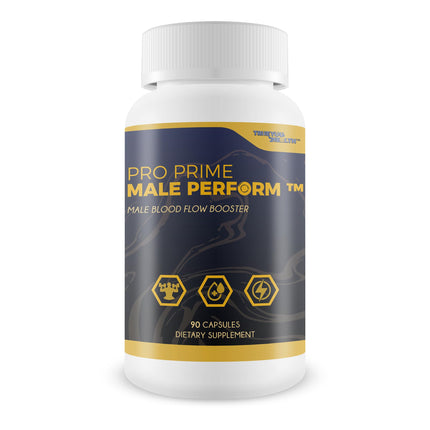 Pro Prime Male Perform - Our Best Male Blood Flow Booster - Premium BloodFlow Booster to Help Lower Pressure & Support Circulatory Health - Increase Blood Flow & Endurance - Prime Perform for Men