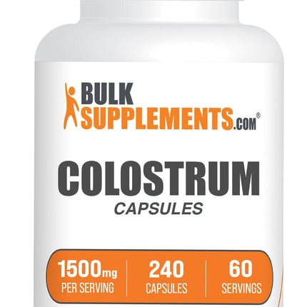 BulkSupplements.com Colostrum Capsules - Colostrum Supplement, from Bovine Colostrum - Gluten Free, 240 Capsules (Pack of 1)