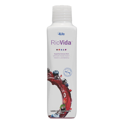 4Life Transfer Factor RioVida - Superfruit Immune Shot with Acai, Pomegranate, Blueberry, Elderberry, Aronia, Maqui, Vitamin C, Cellular Blend - 30 Servings