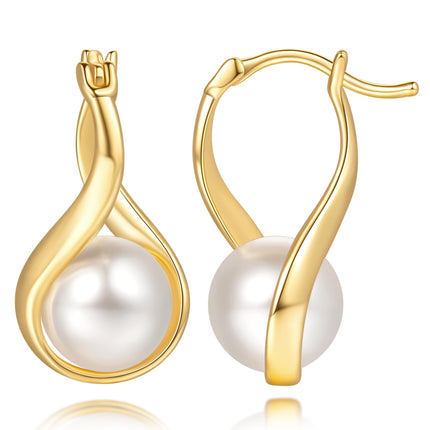 SREEOWER 14K Gold Earrings for Women Gold Hoop Earrings